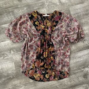 ⭐️3/$15 Black Poppy Bohemian Blouse
